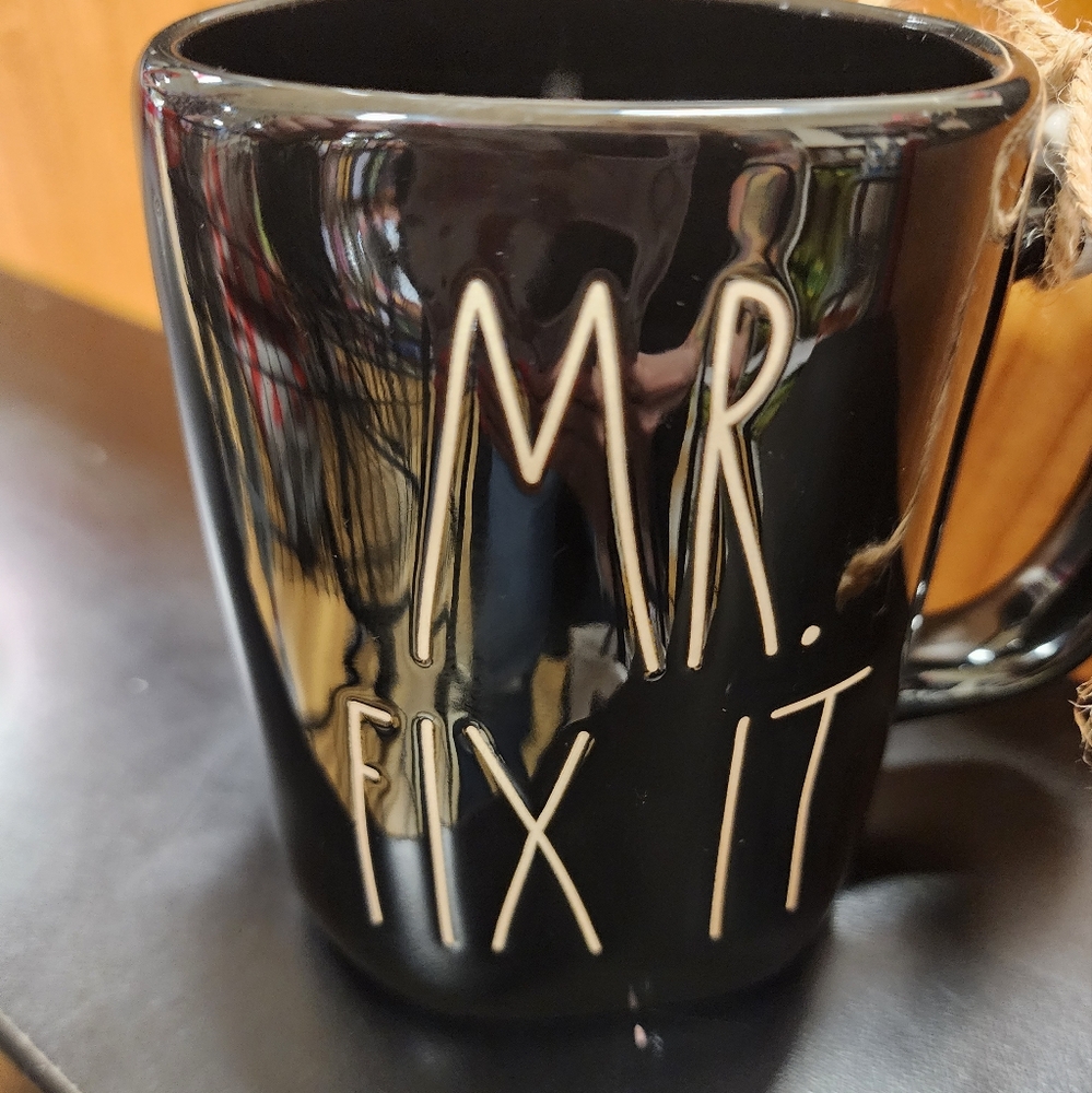NEW Rae Dunn "MR FIX IT" Mug with Wrench Charm